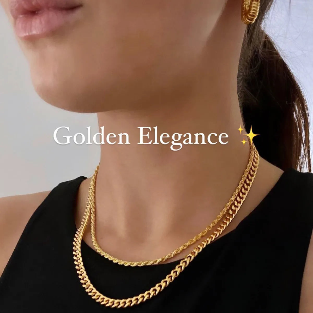 18K Gold Cable Chain Necklace