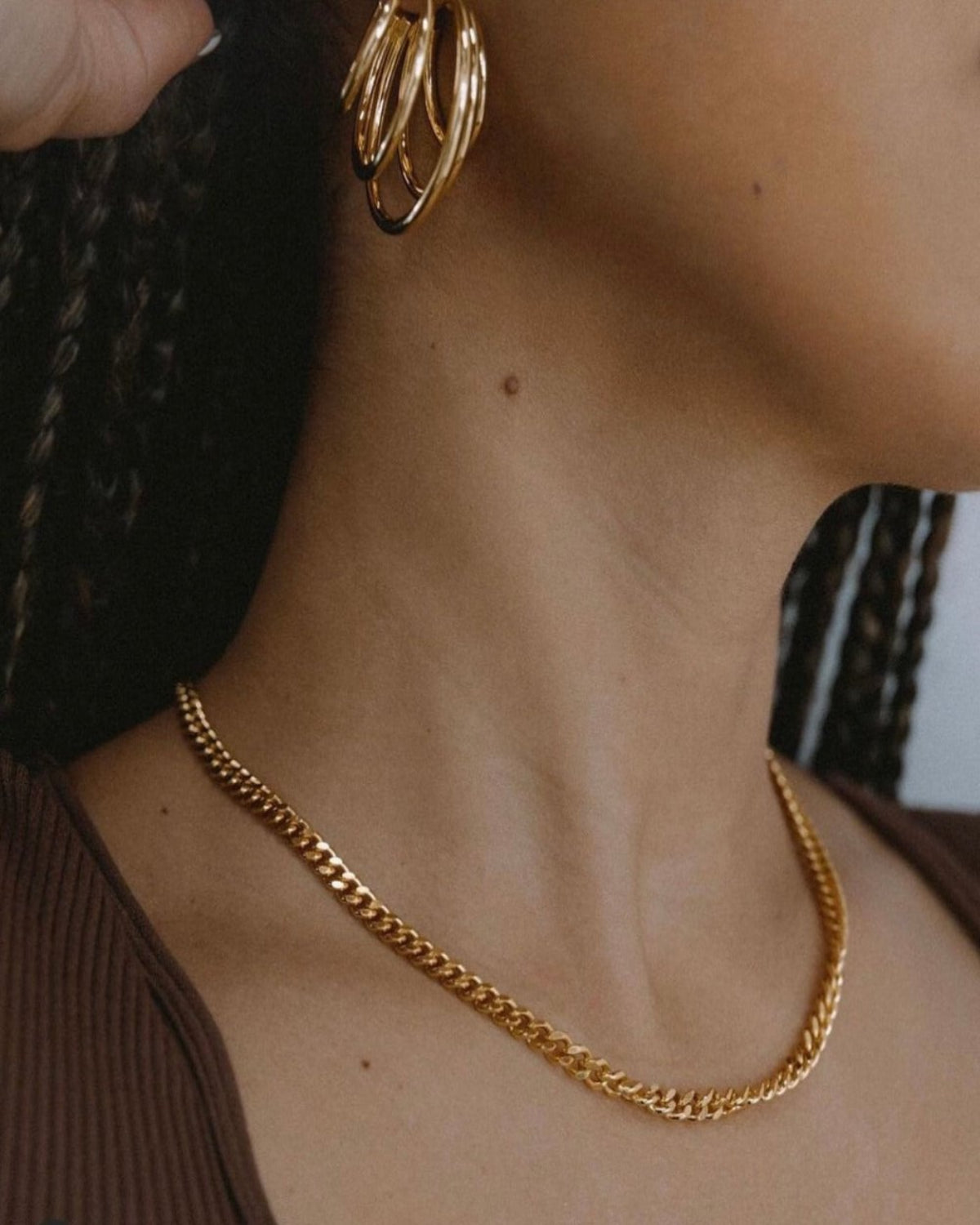 Top Gold Link Chain Necklace - La Madison