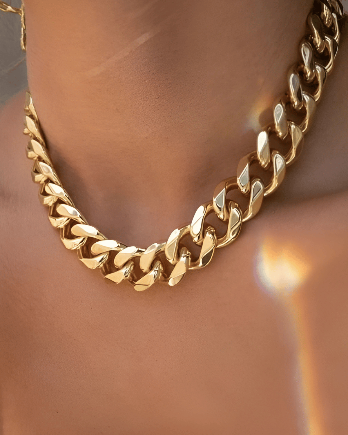 18K Gold Chunky Chain Necklace
